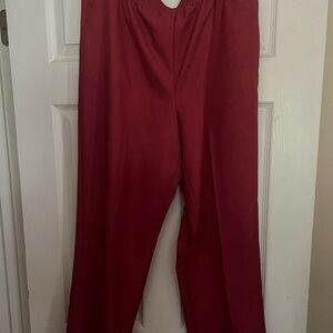 Alfred Dunner Red Wide Leg Pants for Versatile Wear